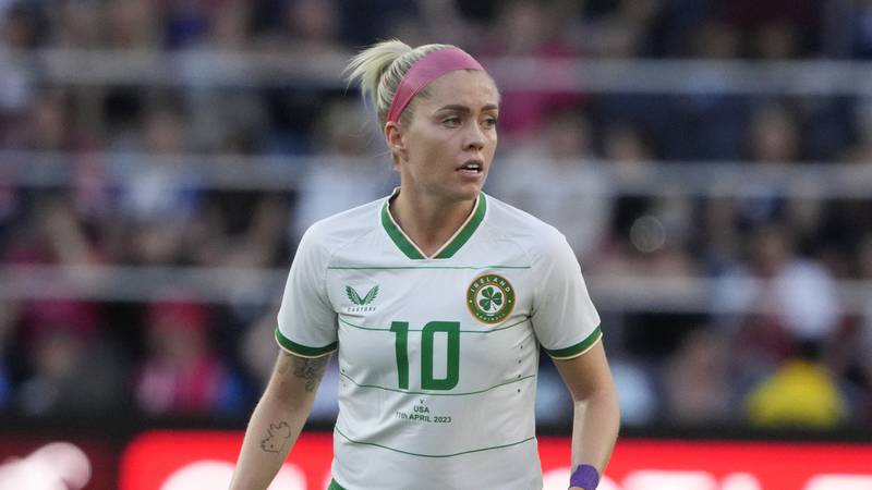 Ireland's Denise O'Sullivan in action during the first half of an international friendly soccer...